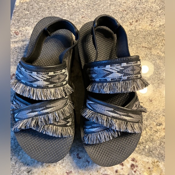 Teva flatform platform ceres fringe sandals - Picture 2 of 4